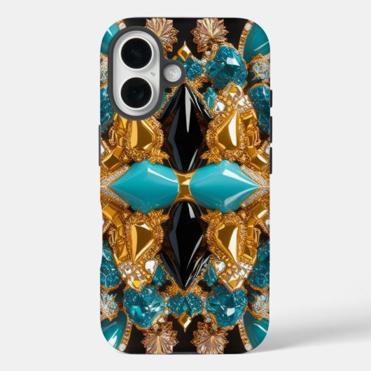 バハマの国旗カラーをイメージしたApple iPhone 16 Case-Mate iPhoneケース (裏面)