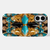 バハマの国旗カラーをイメージしたApple iPhone 16 Case-Mate iPhoneケース (裏面 (横))