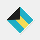 バハマの国旗 スタンダードカクテルナプキン (角)