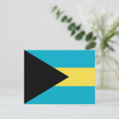 バハマの国旗 ポストカード (スタンド正面)