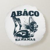 バハマの土産ギフト：アバコバハマダイブ ラウンドクッション (裏面)