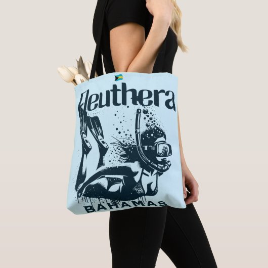 バハマの土産ギフト：エルーテラバハマダイブ トートバッグ (クローズアップ)