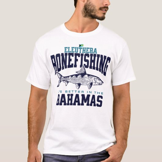 バハマの土産ギフト：エレウテラバハマBonefish Tシャツ (正面)