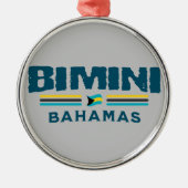 バハマの土産ギフト：ビミニバハマ独立 メタルオーナメント (正面)