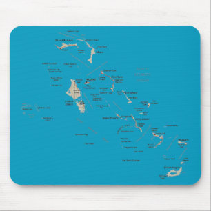 バハマの地図のマウスパッド マウスパッド