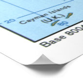 バハマの地図(1986年) ポスター (角)