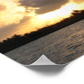 バハマの夕日01 ポスター (角)