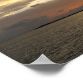 バハマの夕日03 ポスター (角)