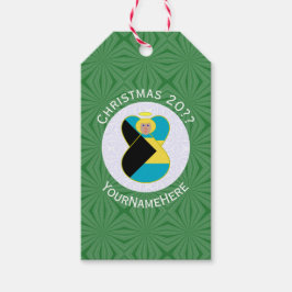 バハマの天使のクリスマスフラグをパーソナライズ ギフトタグ