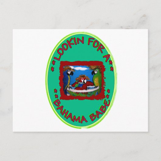 バハマの女の子を探してる ポストカード (正面)