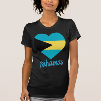 バハマの旗のハート Tシャツ