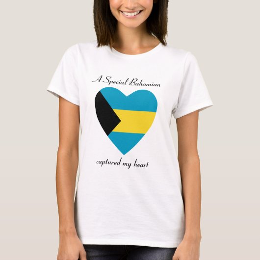 バハマの旗の恋人のTシャツ Tシャツ (正面)