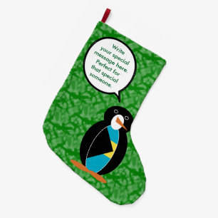 バハマの旗の日 ホリデー  ペンギンさん おしゃべり ラージクリスマスストッキング