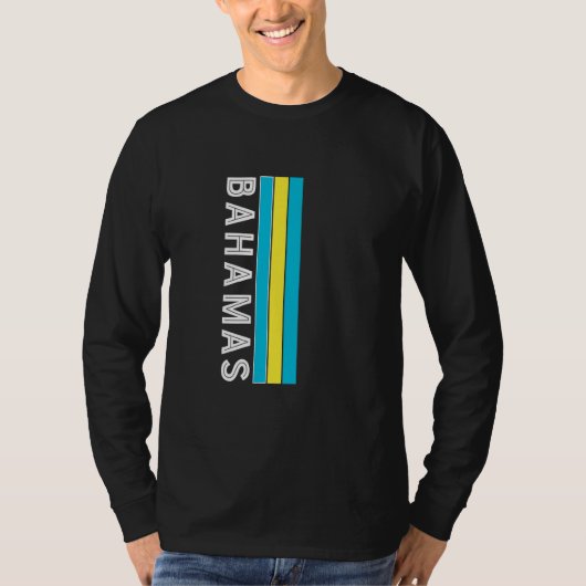 バハマの旗の色 Tシャツ (正面)