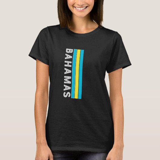 バハマの旗の色 Tシャツ (正面)