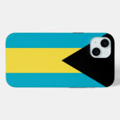 バハマの旗 Apple iPhone 15 Plus カバー (裏面 (横))