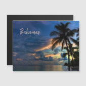 バハマの熱帯の楽園の夕日 (正面/裏面)