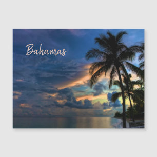 バハマの熱帯の楽園の夕日