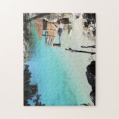 バハマの熱帯ビーチ。 ジグソーパズル (縦)