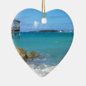 バハマの白いビーチ セラミックオーナメント (右)