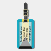 バハマの簡単IDの旗 ラゲッジタグ (正面縦)