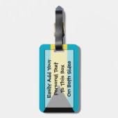 バハマの簡単IDの旗 ラゲッジタグ (裏面縦)