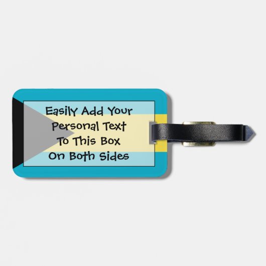 バハマの簡単IDの旗 ラゲッジタグ (裏面横)