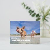 バハマの結婚式の日付ポストカードの保存 ポストカード (スタンド正面)