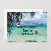 バハマの聖降誕祭お目出度う シーズンポストカード (正面/裏面)