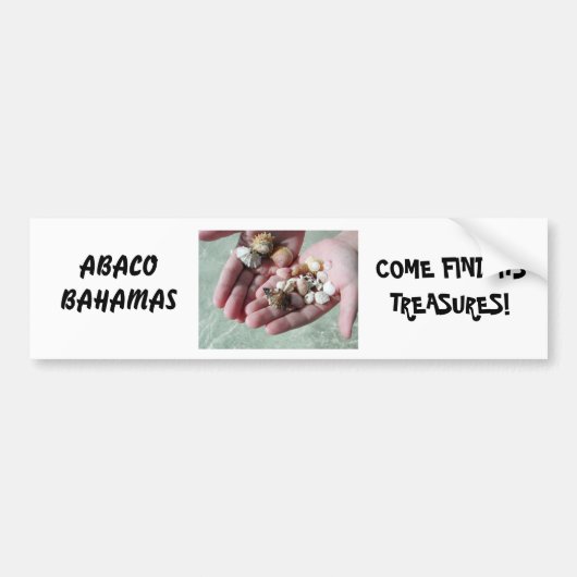バハマの貝殻のバンパーステッカー バンパーステッカー (正面)