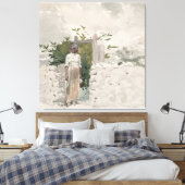 バハマの門のそばに立つ女性 キャンバスプリント (インサイチュ (寝室))