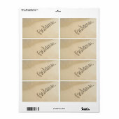 バハマはビーチ砂に看板を刻んだ ラベル (フルシート)