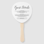 バハマへようこそ |宛先ウェディングカスタム ハンドファン (裏面)