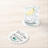 バハマへようこそ |宛先ウェディングカスタム ペーパーコースター (インサイチュ)