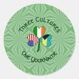 バハマアイリッシュアメリカンシャムロパーソナライズされたック ラウンドシール