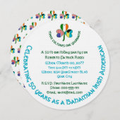 バハマアイリッシュアメリカン国旗のシャムロック誕生日 招待状 (正面/裏面)