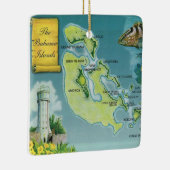 バハマアウトアイランズマップカラフルセラミックオーナメント セラミックオーナメント (右)