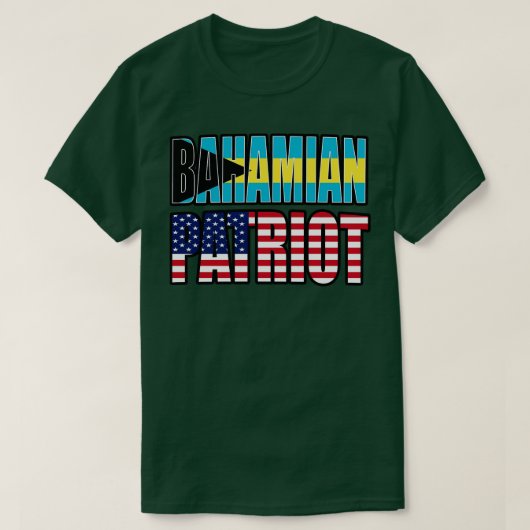 バハマアメリカンプライド伝統国旗の贈り物 Tシャツ (デザイン正面)