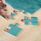 バハマイラストレーショントラベルアートヴィンテージ ジグソーパズル (側面)