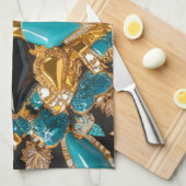 バハマカラーズ付きキッチンタオルデザイン キッチンタオル (四つ折り)