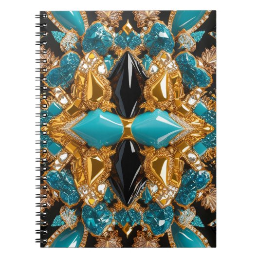 バハマカラーズ抽象デザイン ノートブック (正面)