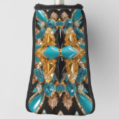 バハマカラー付きゴルフパターカバーデザイン ゴルフヘッドカバー (回転90)