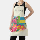 バハマカリブのレトロ島フラミンゴヴィンテージ エプロン (インサイチュ)