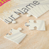 バハマカリブのレトロ島フラミンゴヴィンテージ ジグソーパズル (側面)