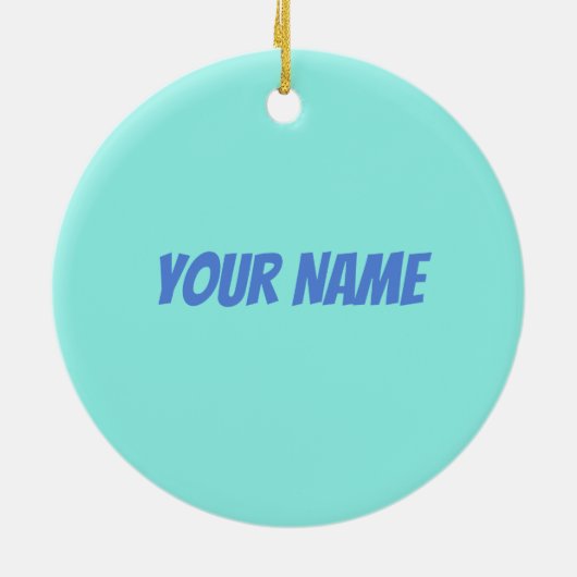 バハマカリブのレトロ島フラミンゴヴィンテージ セラミックオーナメント (裏面)