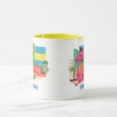 バハマカリブのレトロ島フラミンゴヴィンテージ マグカップ (中央)