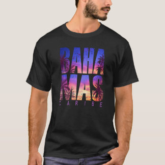 バハマカリベビーチサマーバケーションマッチングファミ Tシャツ