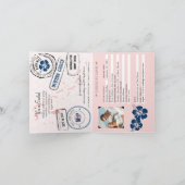 バハマクルーズパスポート結婚式招待状 招待状 (内部)