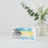 バハマクール旗デザイン 名刺 (スタンド正面)