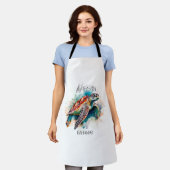 バハマシートタートルバハマ国旗ビーチ素晴らしシャール エプロン (着用した状態)